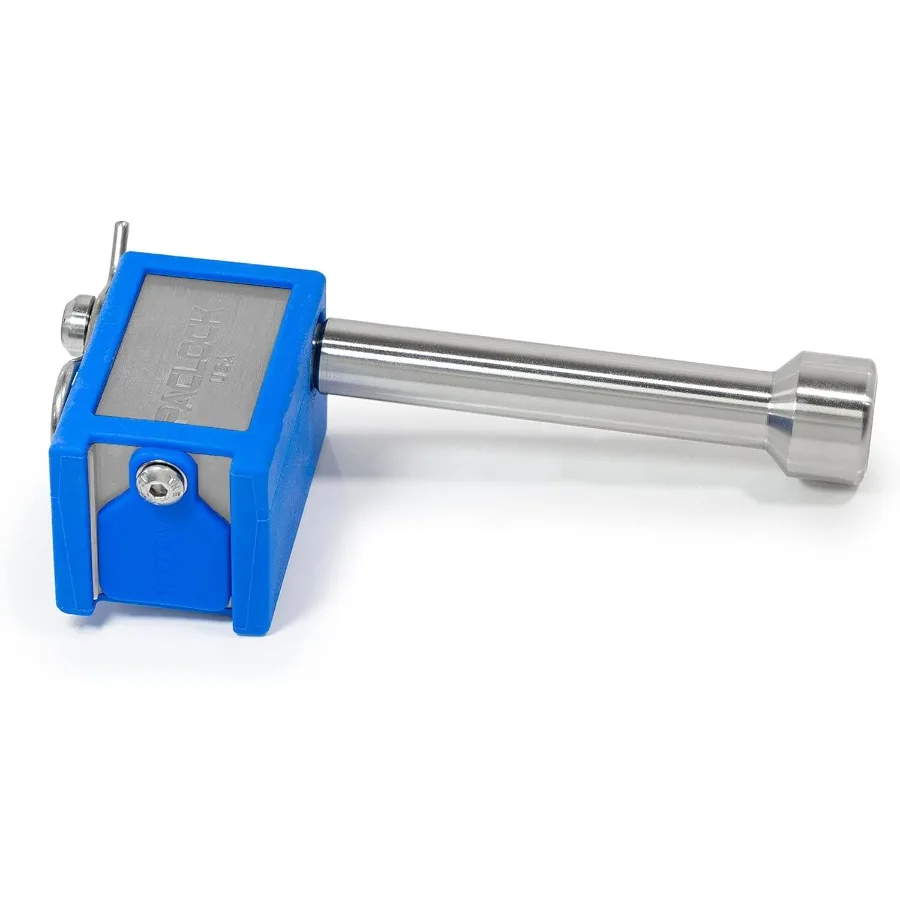 PACLOCK UCS-80A-250 قفل وصلة مقطورة من الألومنيوم المؤكسد الفضي مع 6 أسطوانة عالية الأمان تصميم تكبل مخفي للمركبة