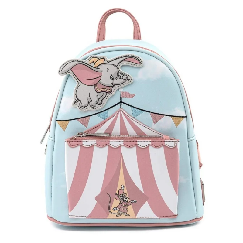 

New Arrival Loungefly Disney Flying Circus Tent Backpack Dumbo Backpack Women'S Casual Backpack Purse Student Satchel Travel Bag