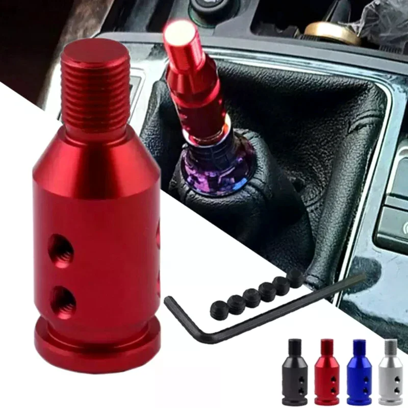 Universal Aluminum Gear Shift Knob Adapter Non-Threaded Car Shifters Auto Accessory