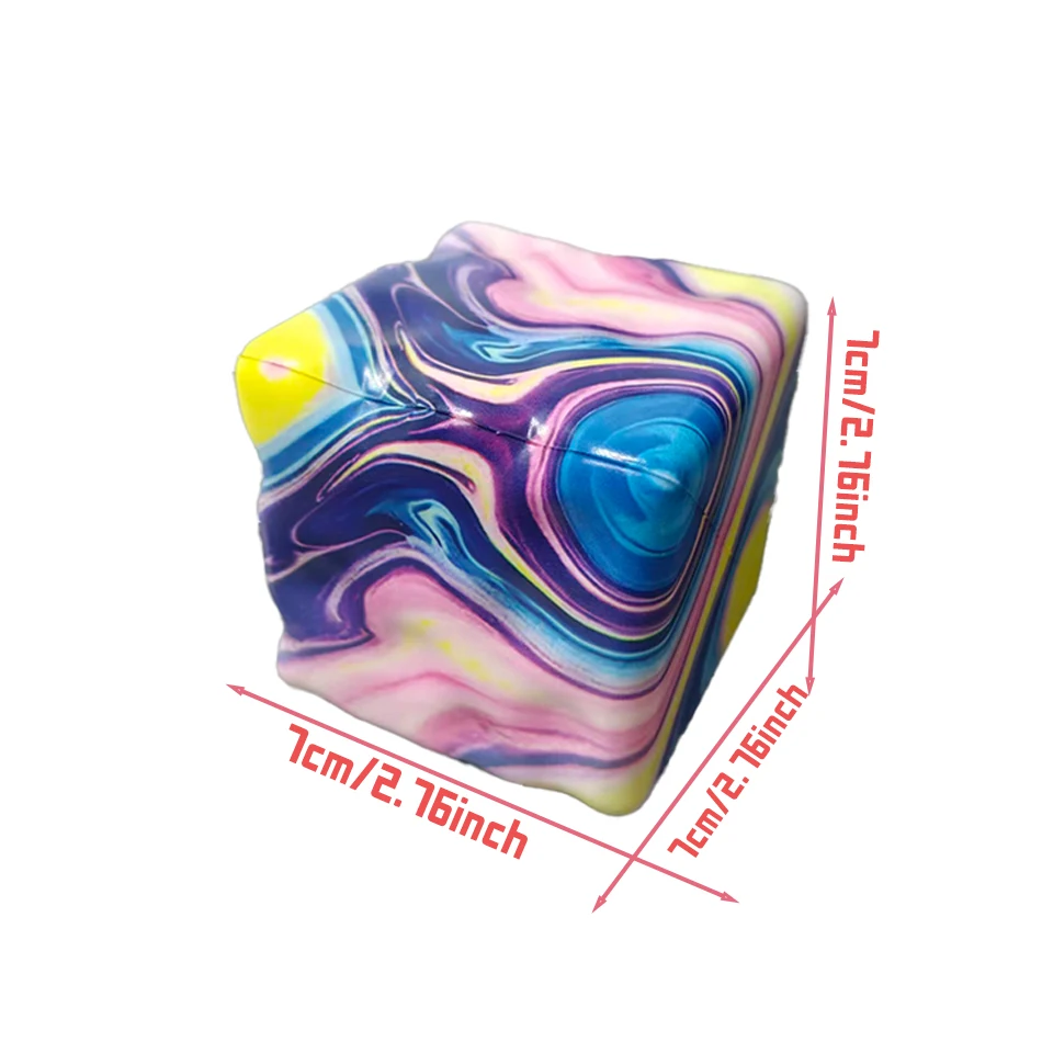 Stress Relief Slow Rebound Cheese Cube Squishy Toy Marble Pattern Super Soft Slow Rebound Stress Relief Fidget Toy