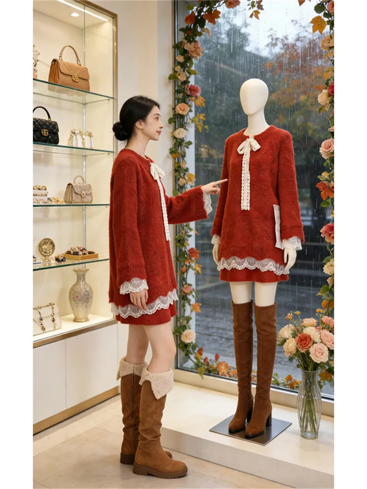 

Sweet Casual Style Women's Fashion Loose Top And Skirt Set Spring New Arrival Elegant Two-Piece Suit High Waist Skirt