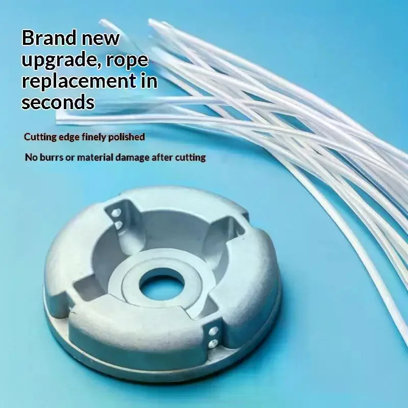 Aluminum Alloy Grass Trimmer Head With Nylon Wrapped: 1 Set Steel Line Gardening Replacement Parts