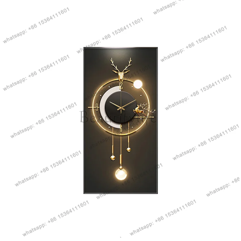 Luxury Wall Clock Electrical Box Cover Large Vertical Fire Hydrant Decor Modern Canvas Painting for Home Apartment Decor