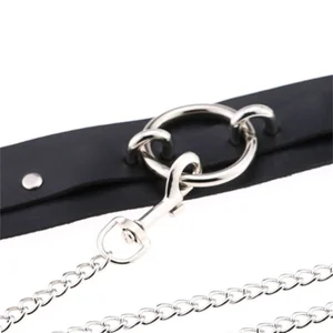 Collar de cuero de sexo para adultos Bondage Ertic Traction Traction Cadera Cadena alternativa Femenina con SM Productos para adultos 12 Mejor collar de ventas SM - №8