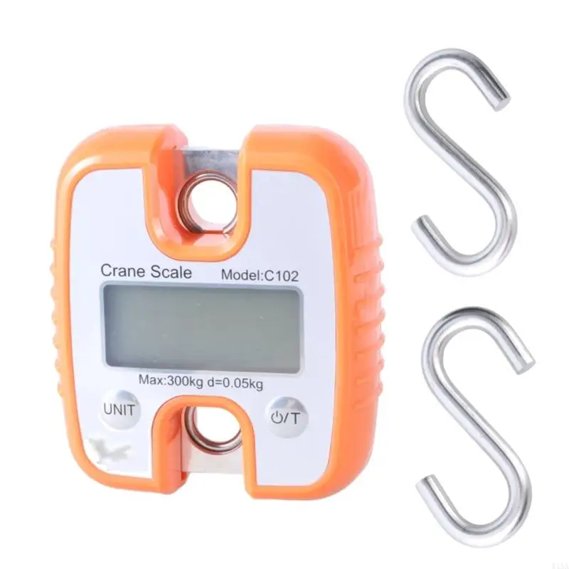 E15A Digital Hanging Fishing Scale and Tape Measure with Backlits LCD Display, 660Lb 300Kg Weight Capacity for Luggage