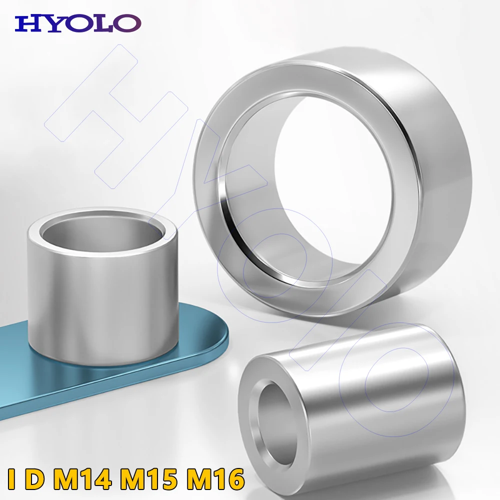 304 Stainless Steel Unthreaded Bushing Washer Round Hollow Standoff Straight Through Column Gasket Sleeve Spacer M14 M15 M16