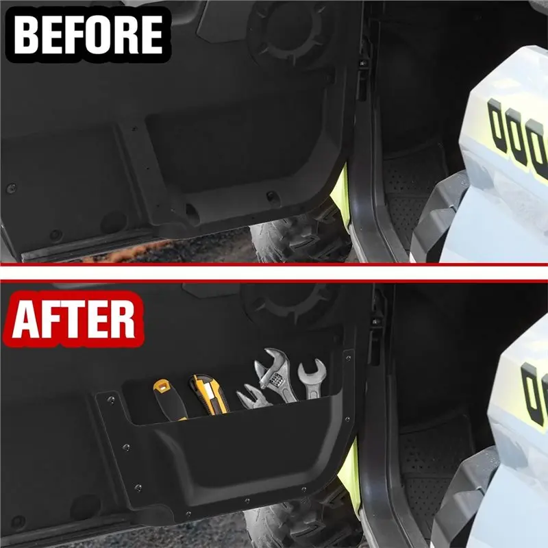 New-Space Front Seat Door Pocket Storage Extra For Wolverine RMAX2 RMAX4 1000 2021-2026 Front Door Pockets