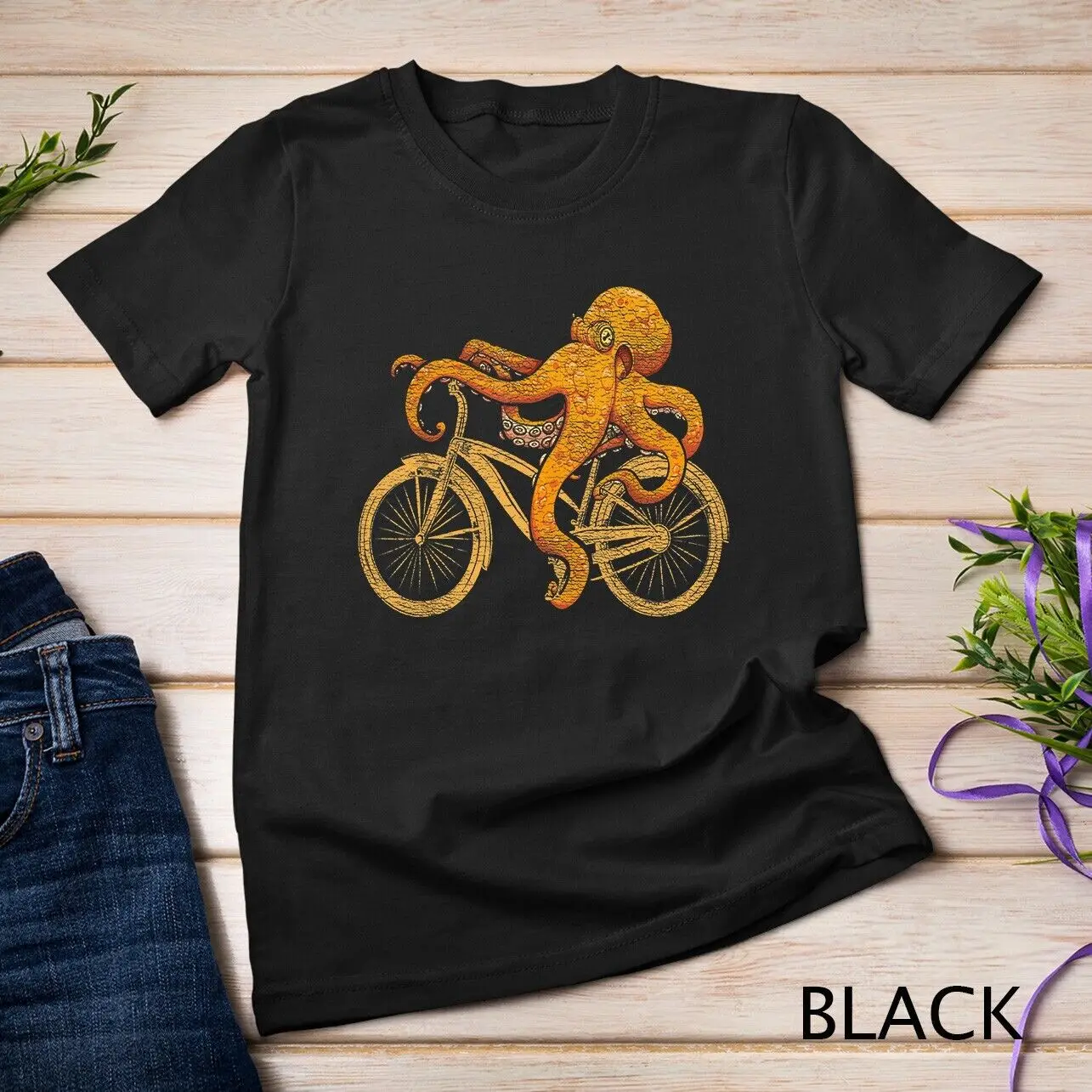 

Octopus Riding Bicycle Octopus T-Shirt Unisex T-shirt