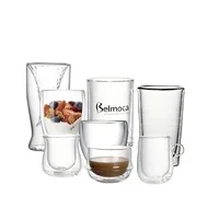 Heat Resistant Transparent Double Wall Borosilicate Glass Cup for Coffee Tea