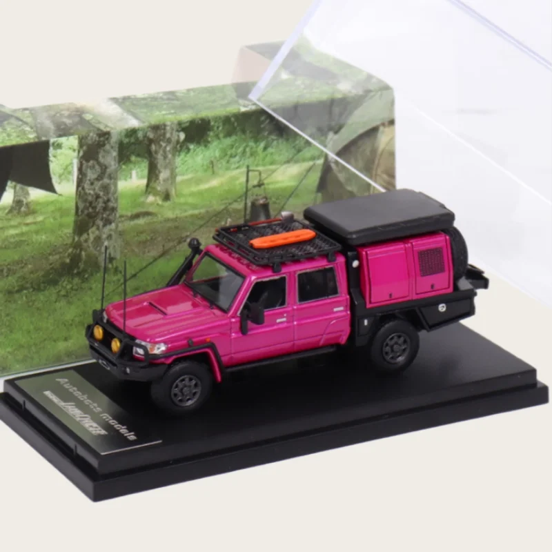 AM Diecast 1/64 Scale LandCruiser Alloy Model Car LandCruiser J70LC79 Pickup Truck Play Vehicles Toys for Boys Gift Original Box
