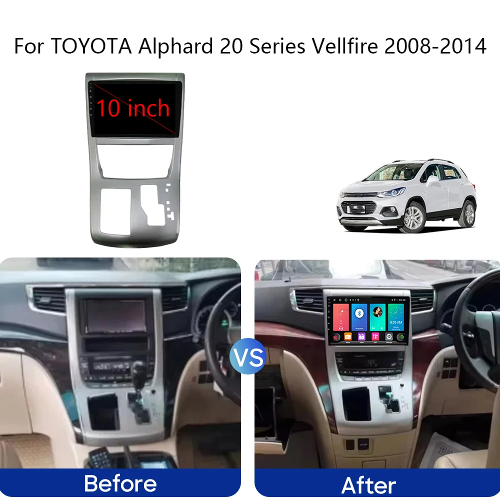 Android For TOYOTA Alphard 20 Series Vellfire 2008-2014 Car Radio Multimedia Player Navigation GPS Carplay Head Unit No 2din DVD