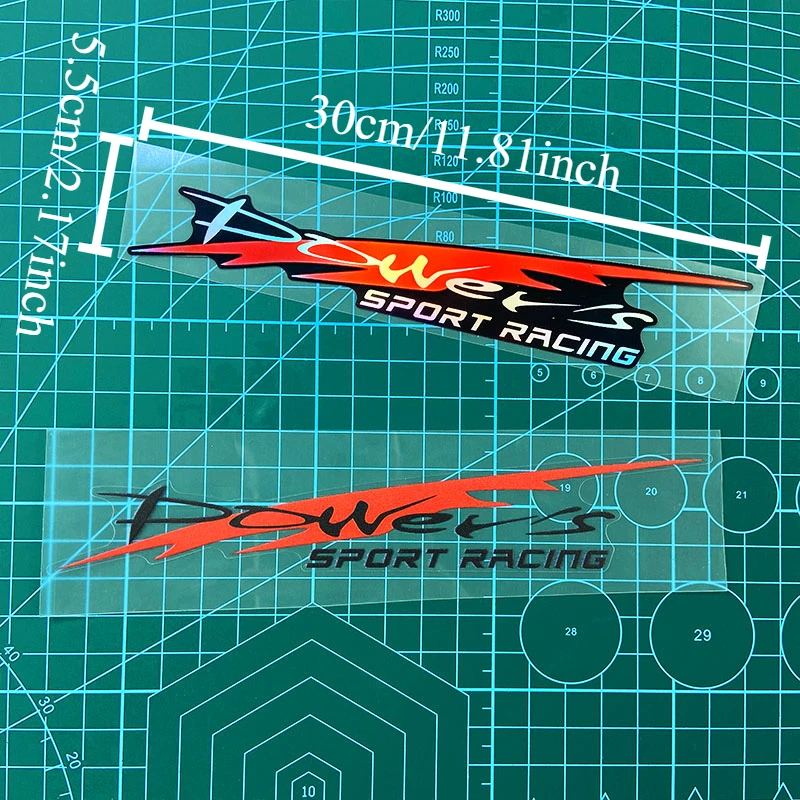 1PC Power's Sports Racing Stickers Waterproof for Car Window Bumper Trunk Vinyl Decals Refit Auto Body Styling Decoration