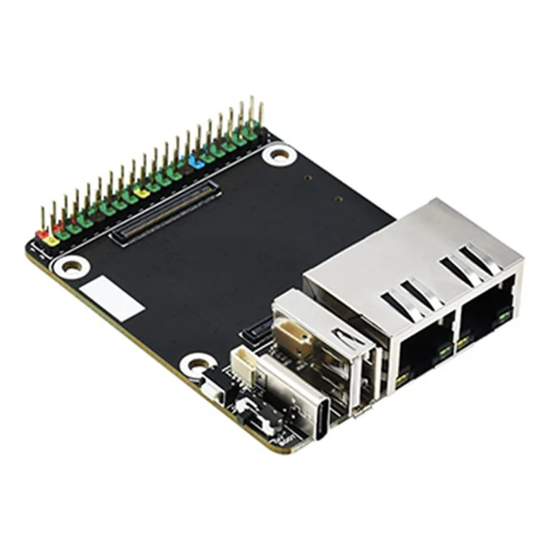 

MINI Dual Ethernet CM4 Carrier Board For RPI Raspberry Pi Compute Module For 4 Lite EMMC Expansion Base Board