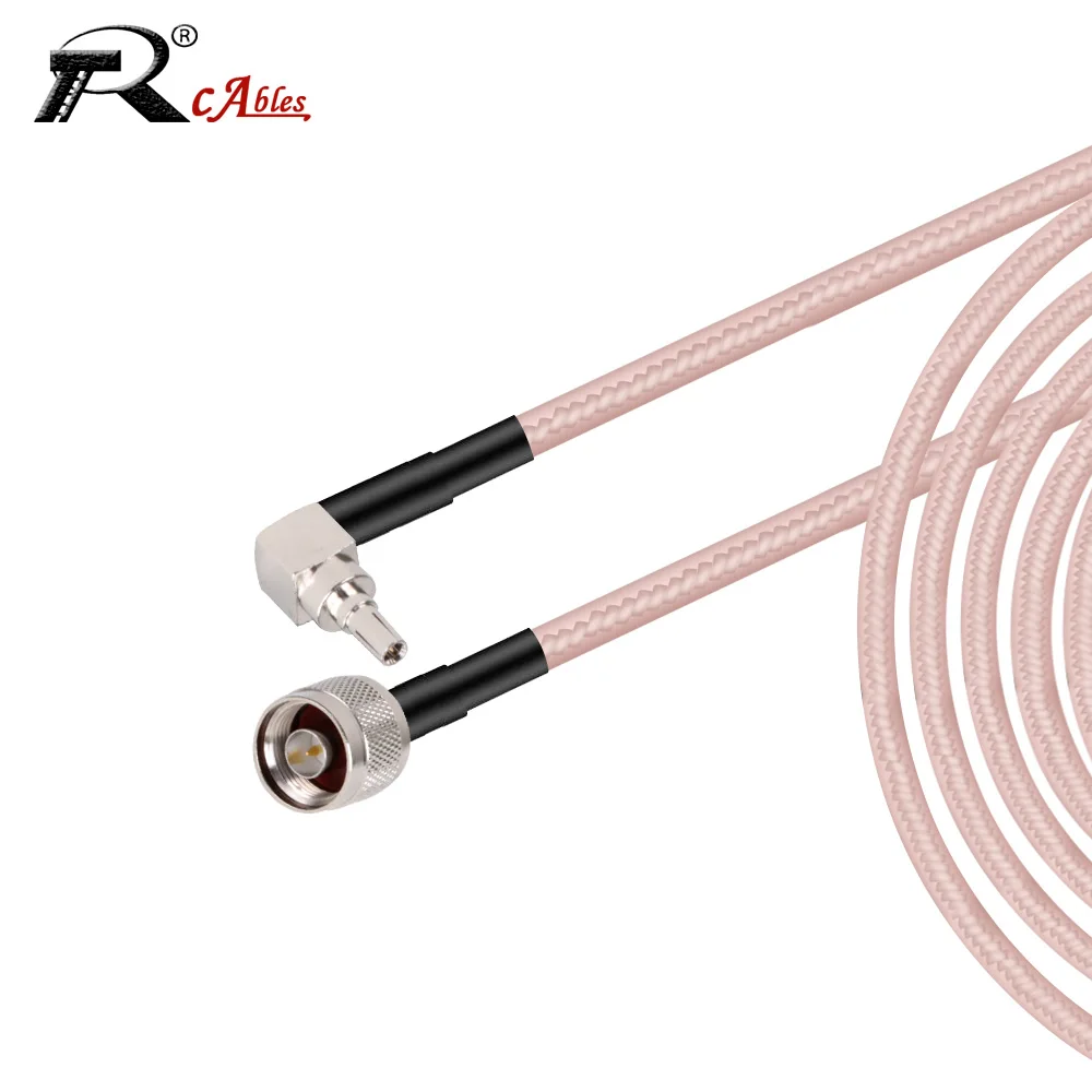 CRC9 Male Right Angle 90 to N Male Jack RG316 Pigtail Elbow SMA Coaxial Cable WiFi Router Antenna Extension Jumper 10-50CM