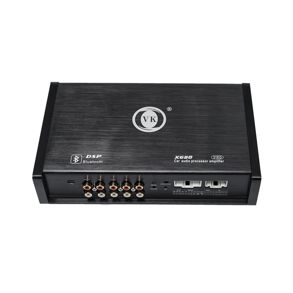 VK High Quality New Design 8-Channel Car Audio DSP Amplifier Processor Class D Supports Computer Low-Level Connection