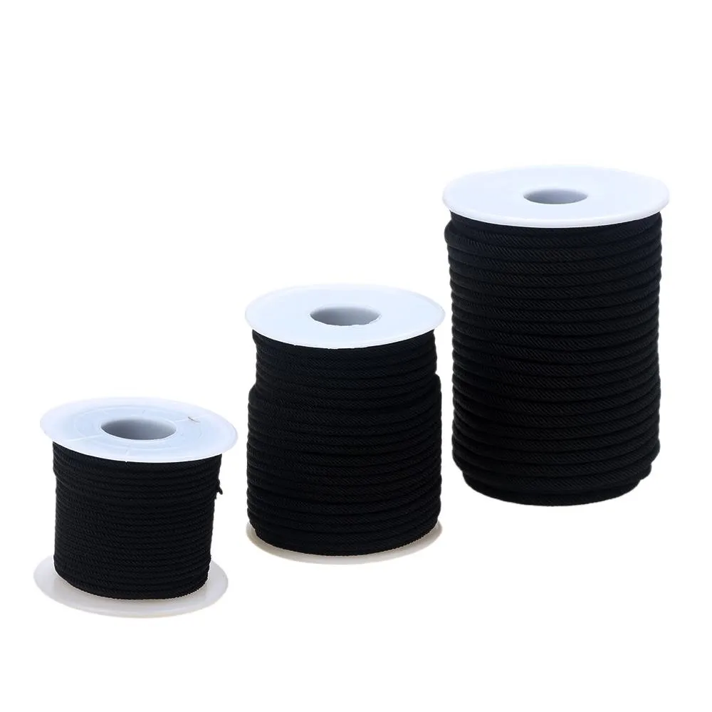 2/3/4MM 20M/Roll Blackl Milan Rope Cord Accessory Women Earrings Bracelet Choker Necklace DIY Jewelry Making Gift Wrapping