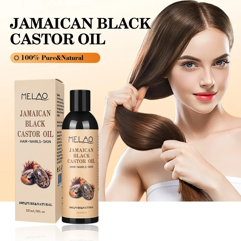 

Black Castor Oil Hair Care Massage Oil 237ml Strengthens Hair Nourishes Scalp Reduces Breakage Enhances Shine