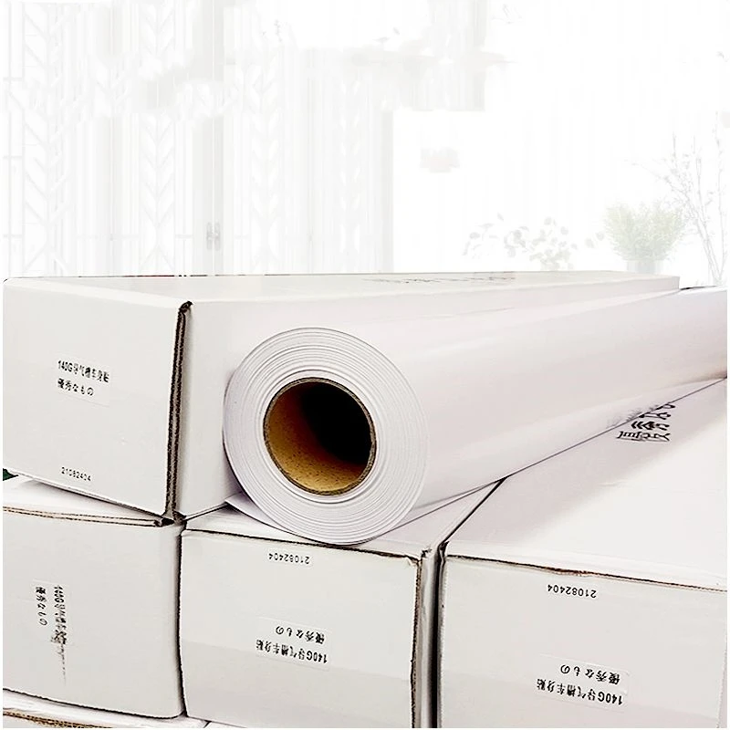BHUNITIY 42inch*164ft PVC Self Adhesive Car Sticker White Waterproof Printable Removable Glue Vinyl