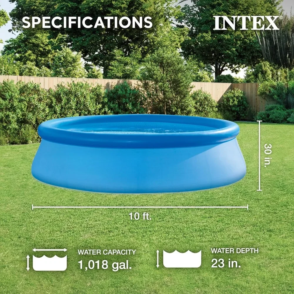 Outdoor Hot Tubs, 28121EH Easy Set 10 Foot By 30 Inch Round Inflatable Outdoor Backyard Above, Outdoor Hot Tubs