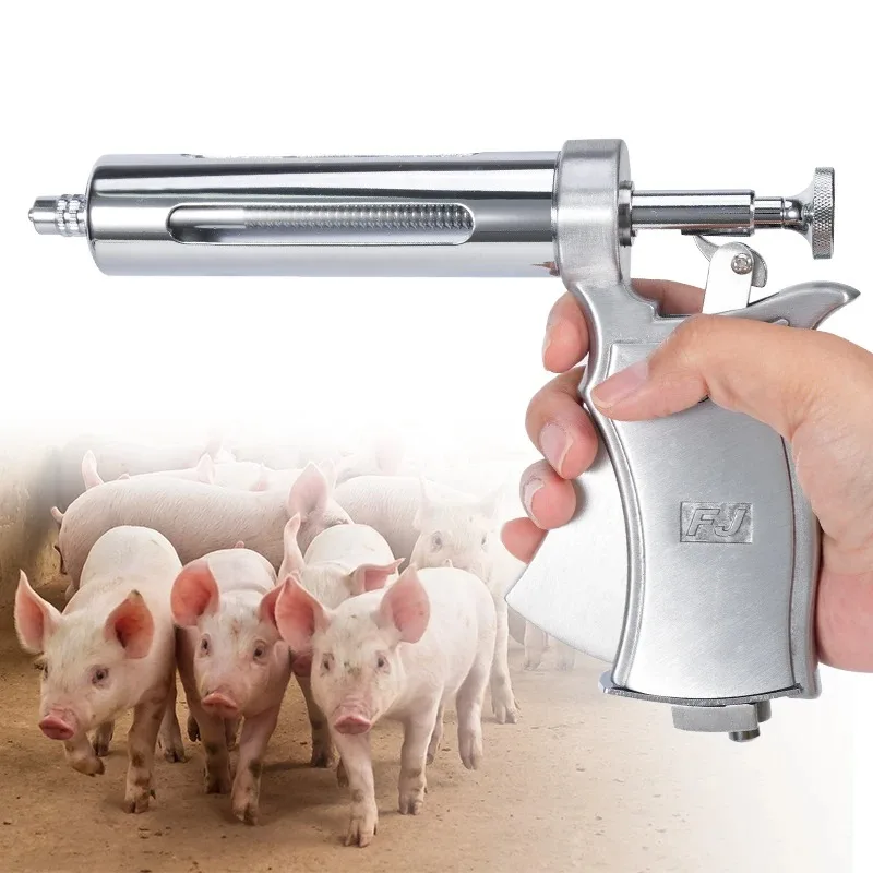 Everbright Store 50ml Semi-Automatic Continuous Syringe Adjustable Veterinary Syringe