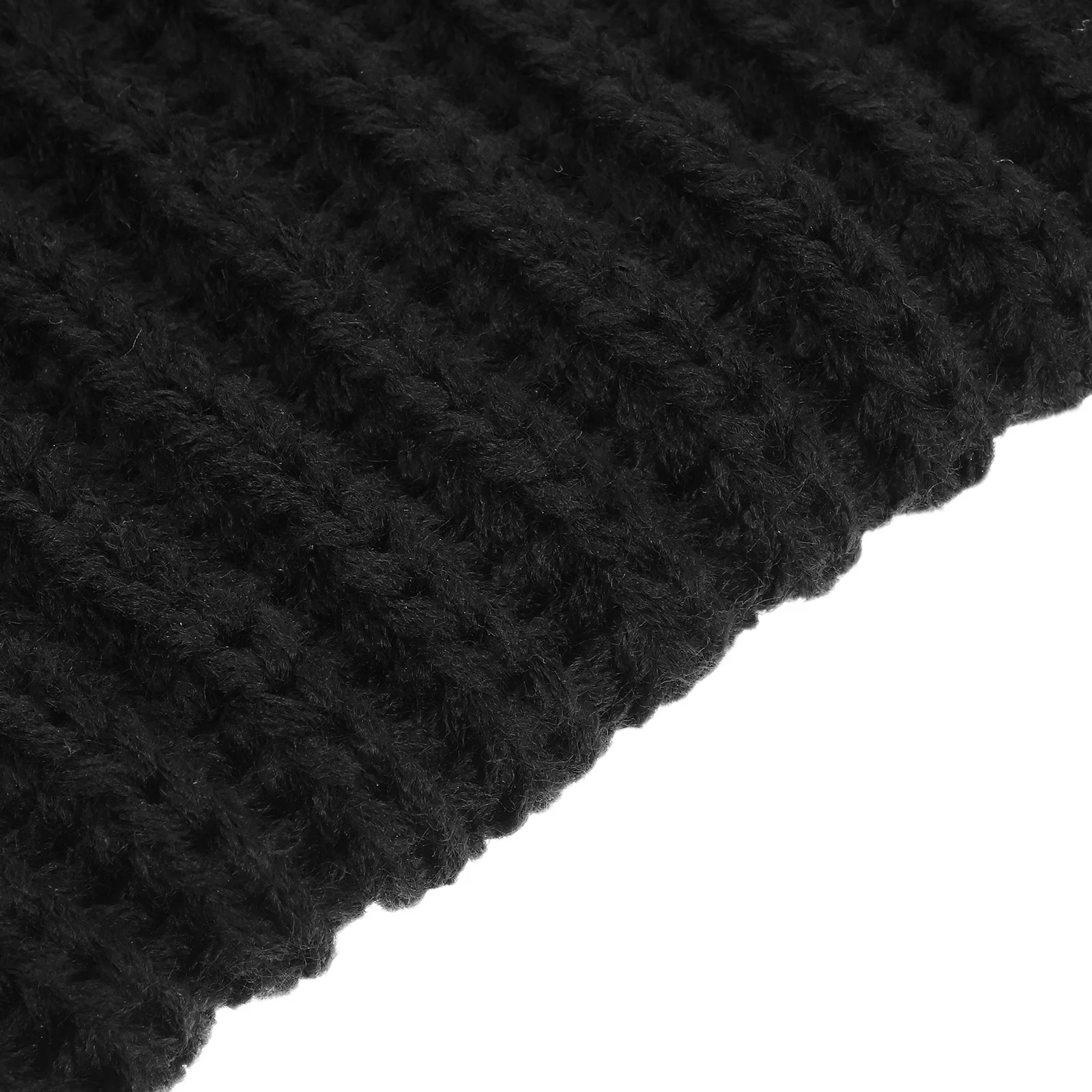 Damen-Schal, warm, schwarz, Kreisstrick, Wollmischung, Schlaufen-Schal, dickes Halstuch für kaltes Wetter, stilvoller, modischer Hals