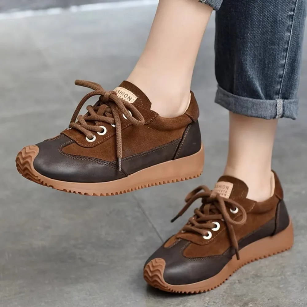 

Children Sneaker Girl Casual Shoes Black Leather Flat Student Walking Shoes Non-slip Girl Lightweight Sports Tennis Footwear