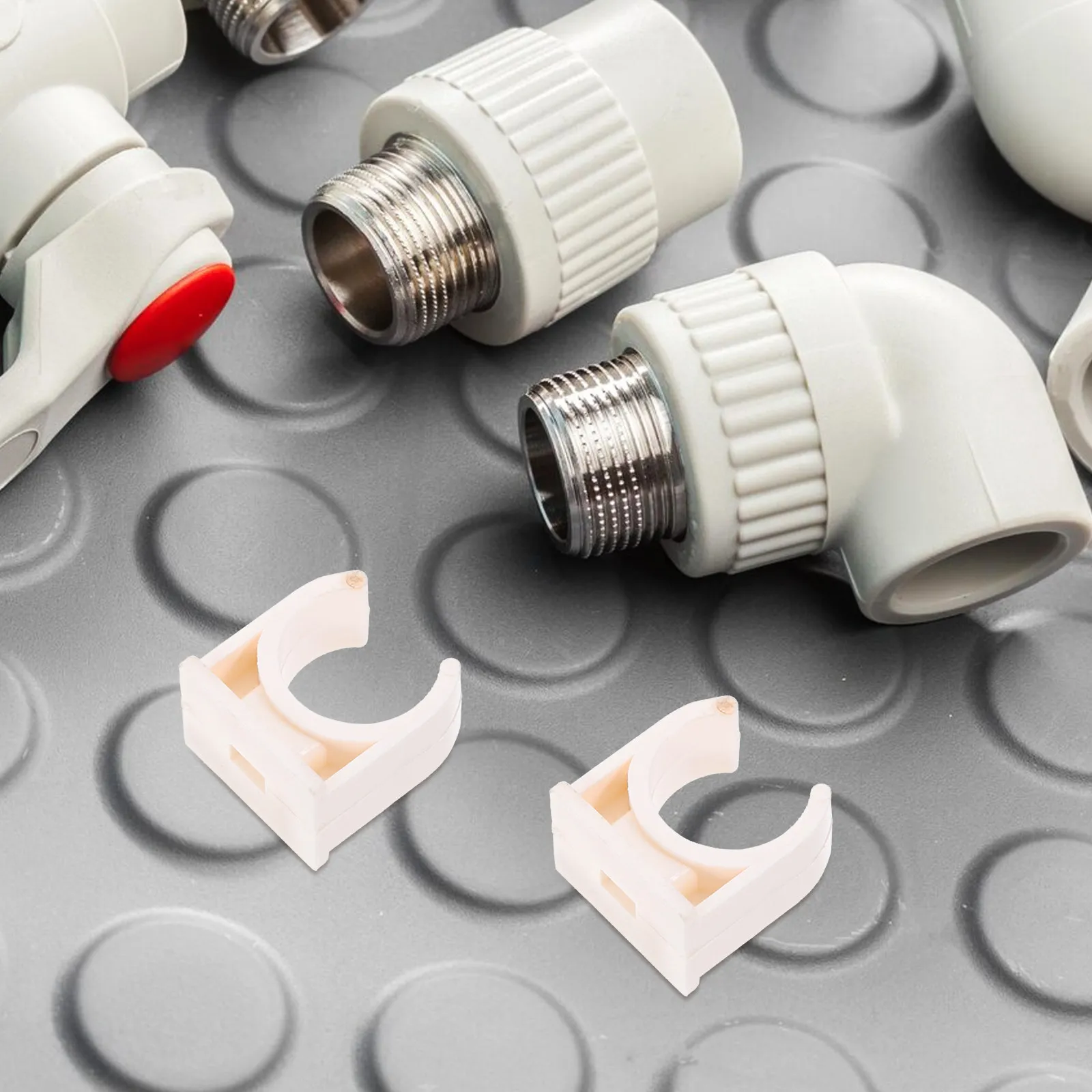 PVC U-Shaped Pipe Clamp Support – Durable, Rust-Free, Lightweight, Easy Wall Mount for Wires and Cables
