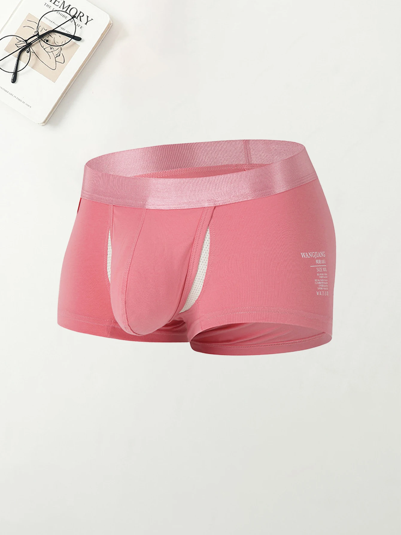 1 قطعة ملابس داخلية رجالية بزاوية مسطحة ملابس داخلية عصرية للرجال رياضية غير رسمية على الطراز الأساسي ملابس داخلية مريحة للرجال منتصف الخصر #5