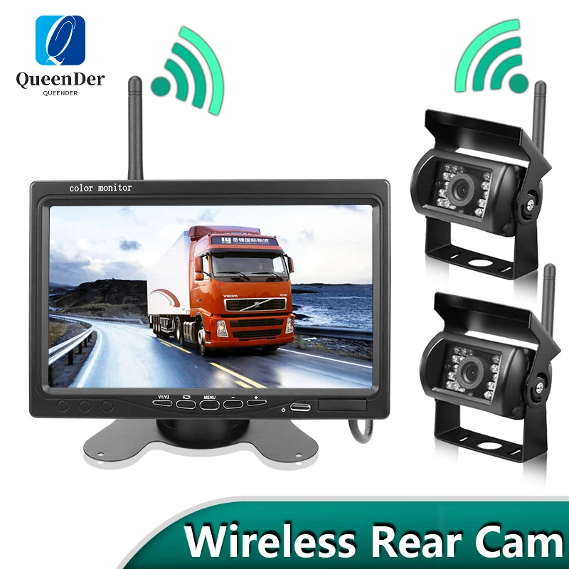 

Wireless Truck Camera 7 inch For Trucks Bus RV Trailer Excavator Car Monitor Reverse Image 12V-24V Rear View Camera