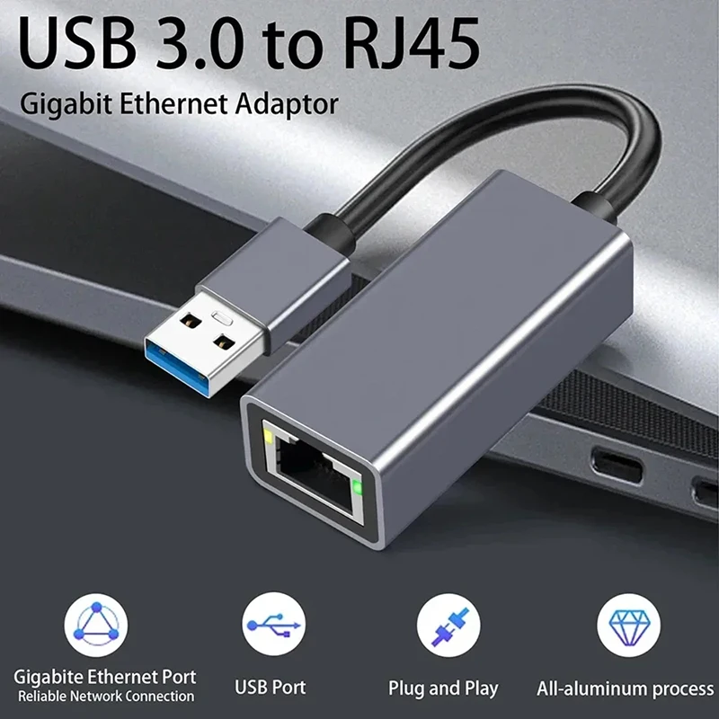 100/1000Mbps USB Wired USB TypeC Ethernet Adapter For MacBook PC Windows XP 7 8 10 Android USB Lan Internet Cable Accessories