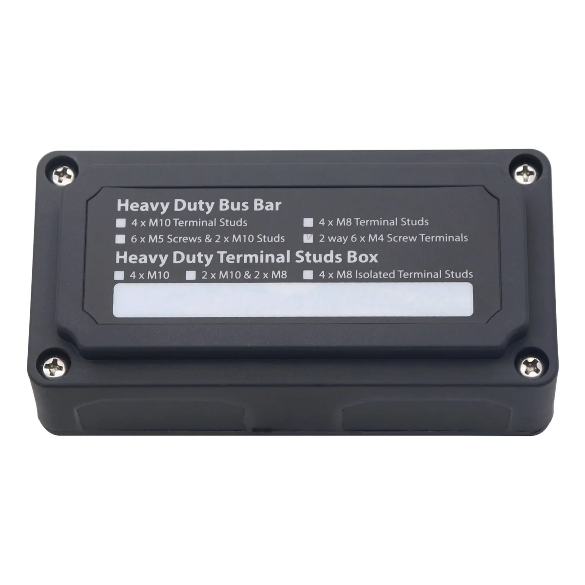 100A Bus Bar Heavy Duty Power Distribution Block Busbar Box Module with 12XM4 M6 Terminal Studs for Car RV Boat Black