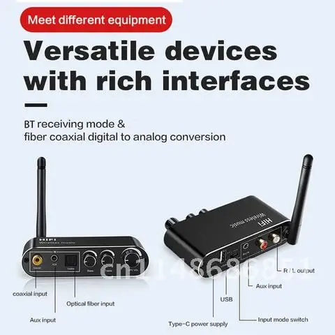 AUX Optische Faser Typ-c Bluetooth 5,1 Handy Computer Soundbox Digital-Analog-Adapter Tragbare