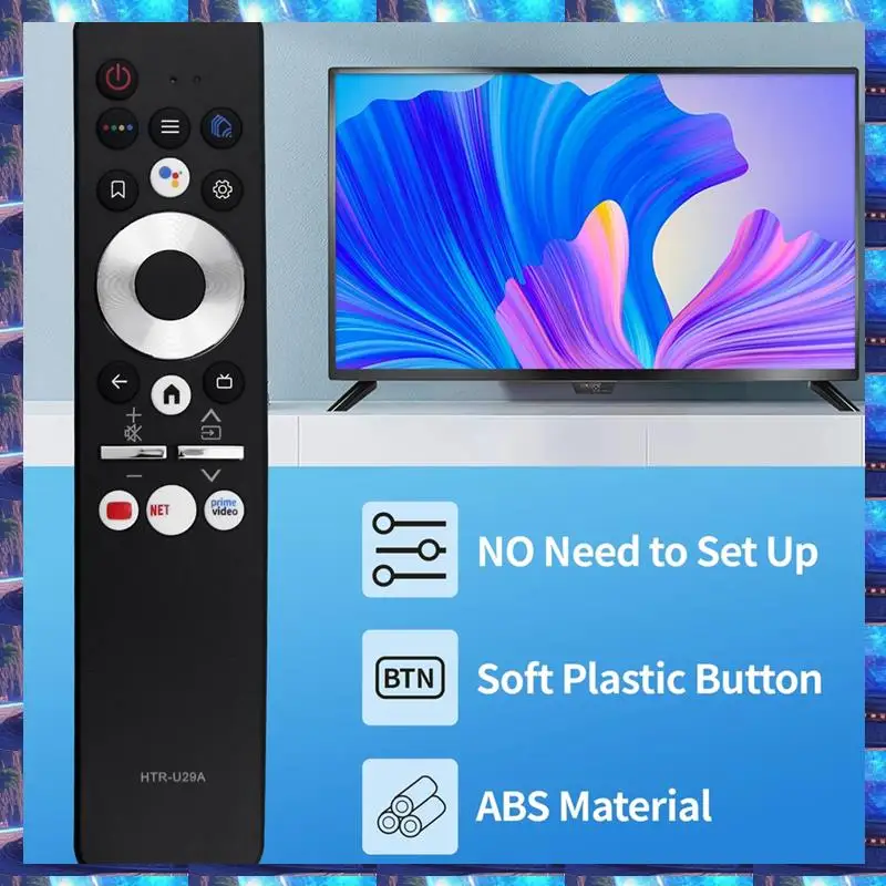 

2025 HTR-U29A Voice TV Remote Control Replace For Haier Smart TV LE43K6600SG LE50K6700UG LE58U6900UG LE65AQTS6UG LE75AQTS5UG,HTR