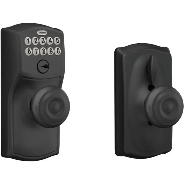 

SCHLAGE FE595 CAM 622 GEO Keypad Entry with Flex Electronic Lock, Matte Black