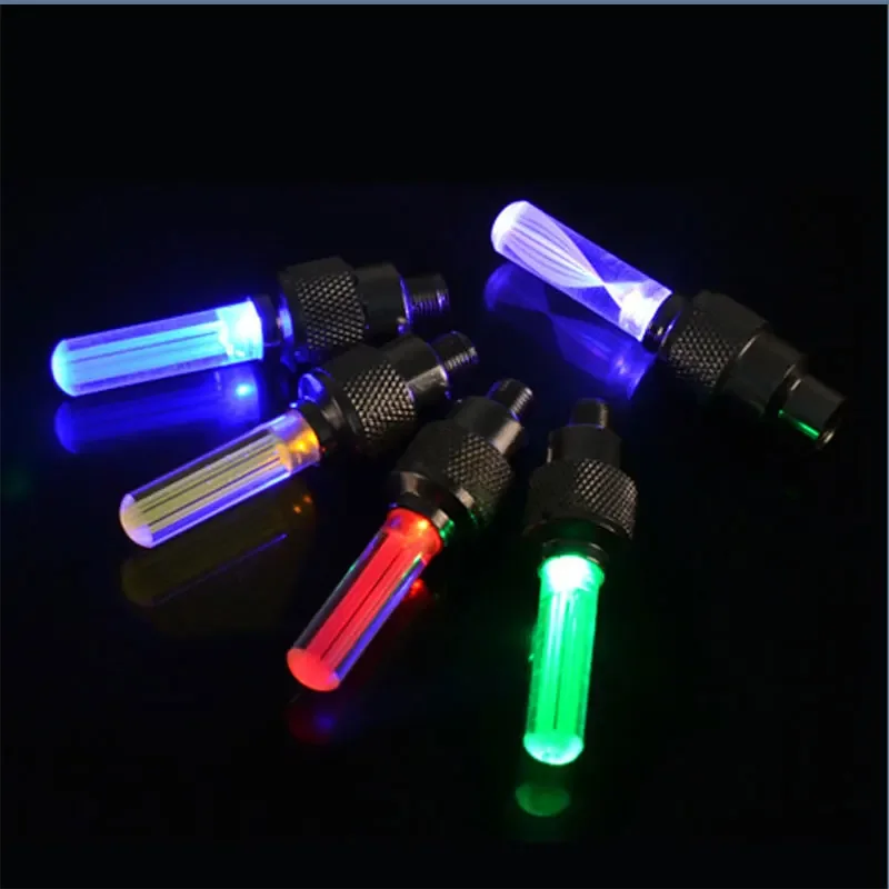 2PCS Bicycle Lights Motion Sensor LED Lights Road MTB Bike Tire Valve Caps Wheel Spokes LED Light Bicycle Accessories Neon Flash image 4