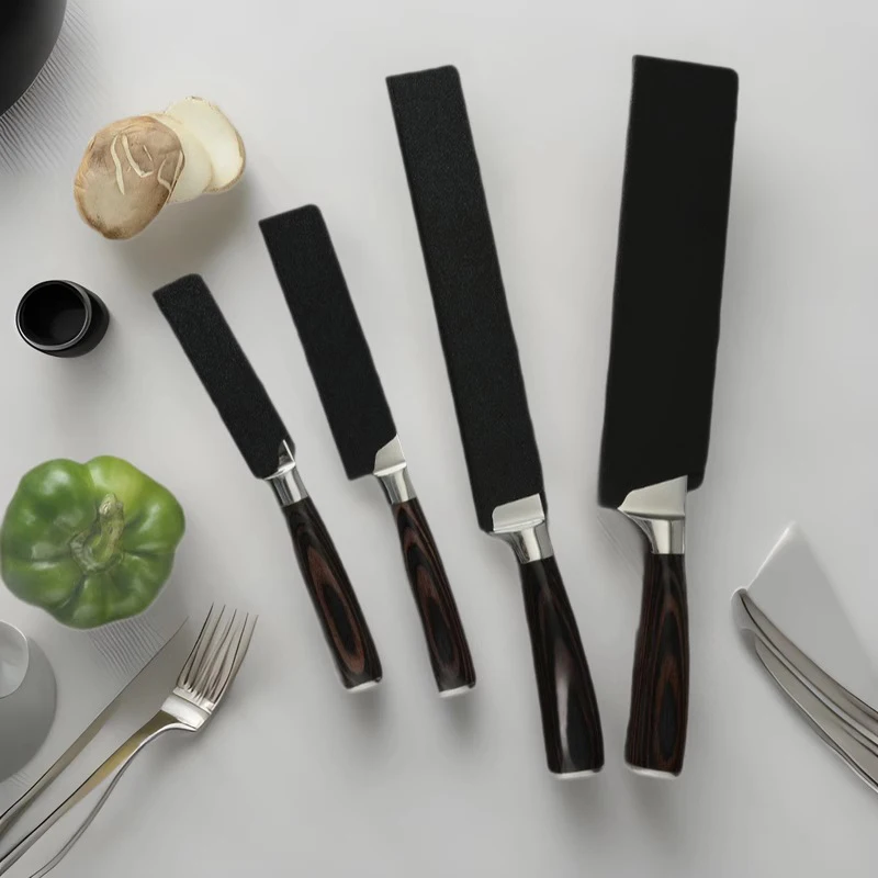 Black Plastic Knife Cover Kitchen Knife Sheath Protective Cover For  3.5-10 Inch Fruit Knife Universal Cover Kitchen Accessories