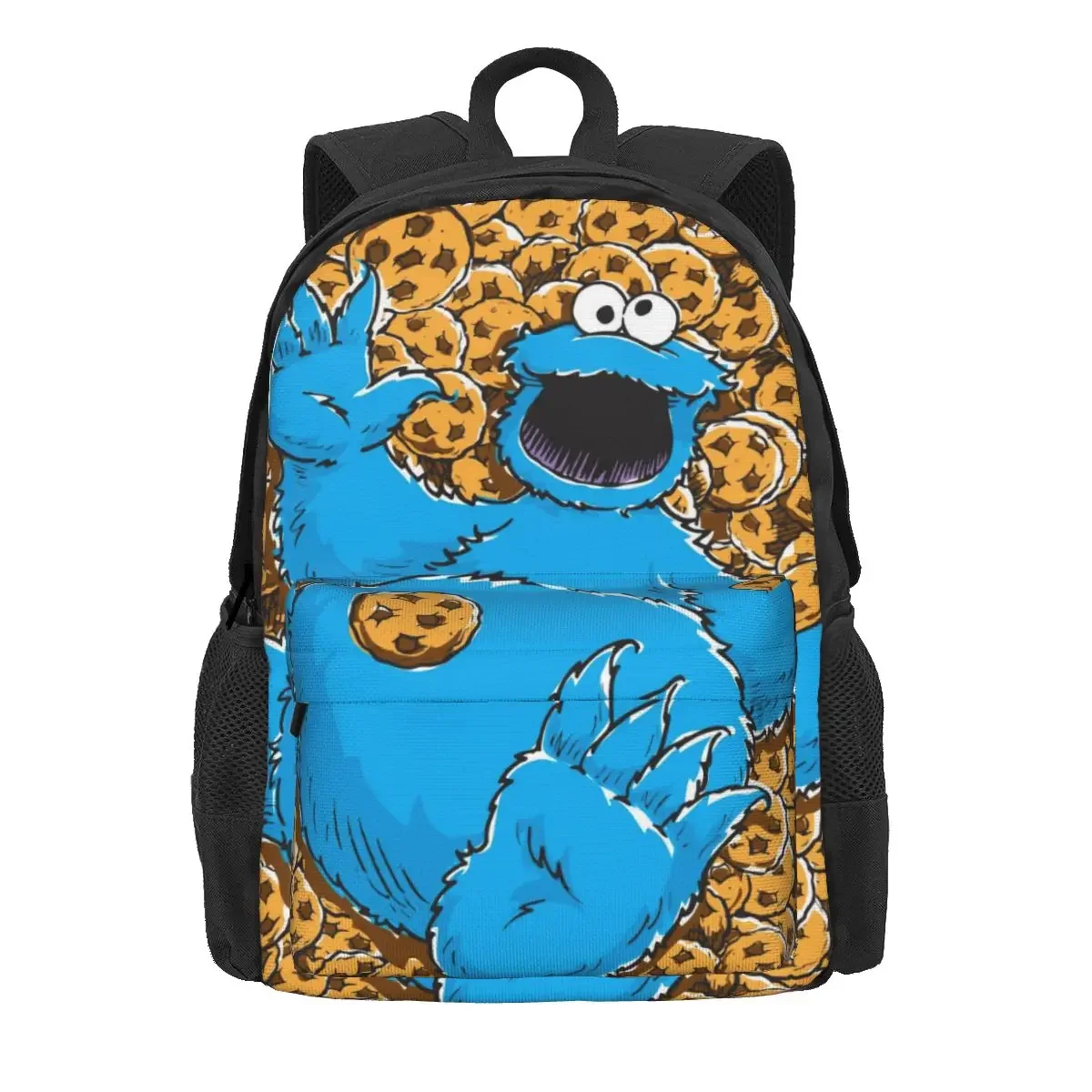 

Cookie Monster Backpacks Boys Girls Bookbag Children School Bags Cartoon Travel Rucksack Shoulder Bag Large Capacity