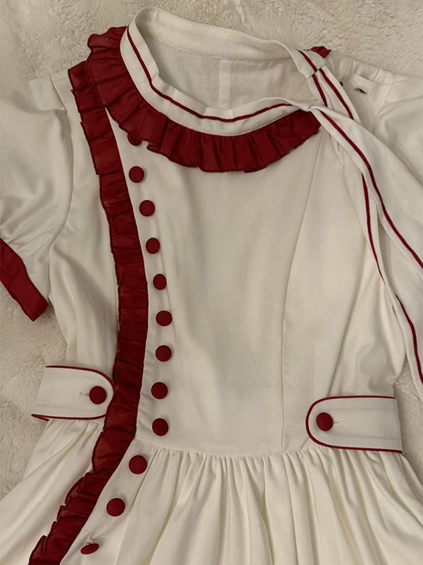 レッドウッド ain ボウドウエスト ドクターレディース サマーヴィンテージ レトロ スレ コットン Aライン ドクターカジュアル ラウンドネック オルト スヴェ