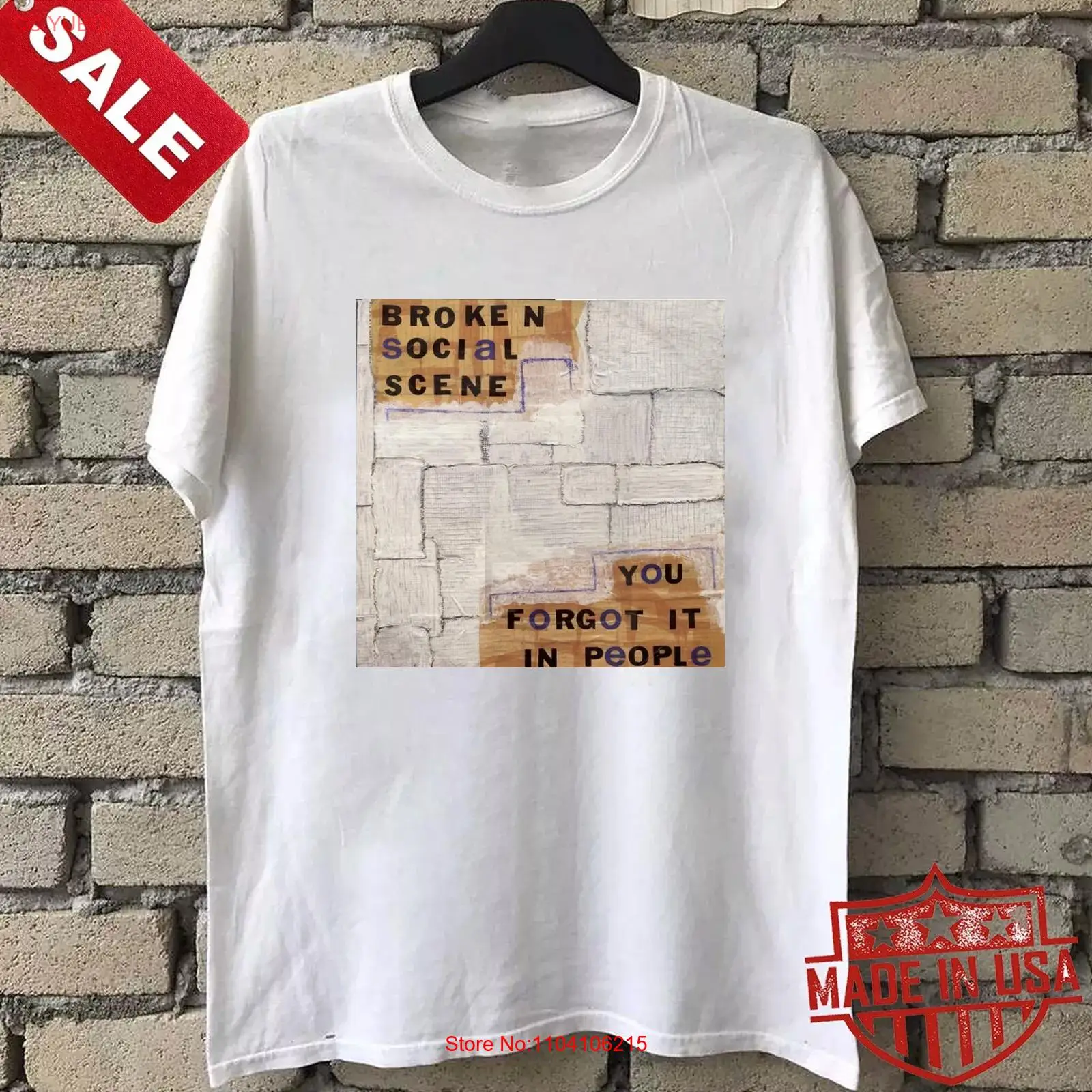 Футболка Broken Social Scene Band You Forgot It In People, полный размер S-5XL SS144