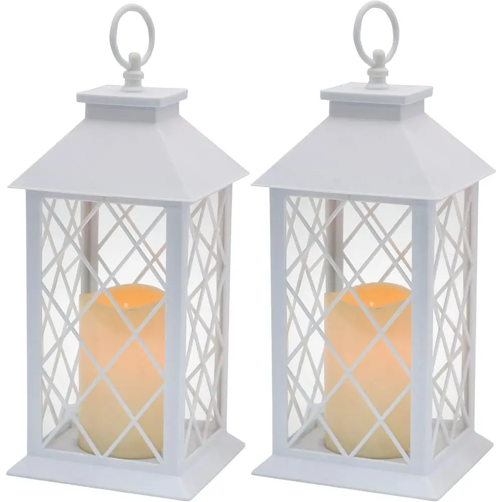 

Decorative Candle Lantern with LED lamelCandle and Timer, Plastic LED Candle & Holder, Indoor & Outdoor Hanging Lights Decoratio