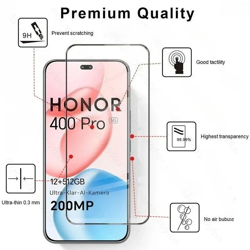 2To1 9D زجاج واقي لهاتف Honor 400 Pro 5G حافظة كاميرا منحنية واقي شاشة على Honor400Pro Honor400 Pro Honar Honer 400Pro #4
