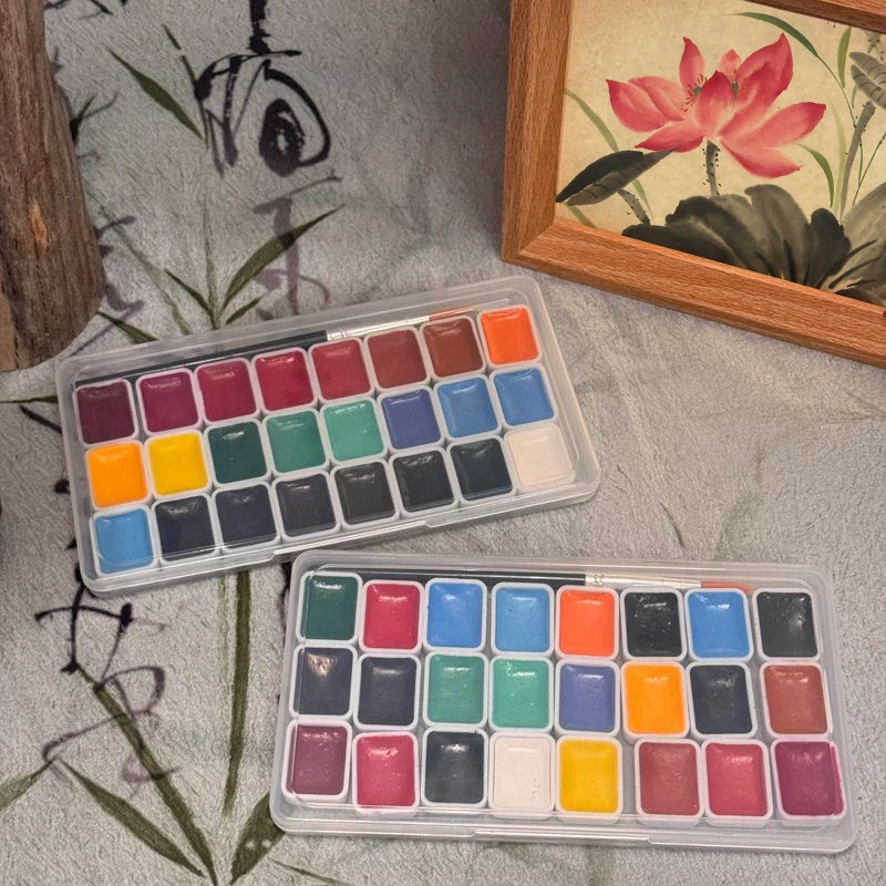 

Набор акварельных красок, 24 цвета, однотонные акварельные краски, подходят для каллиграфии и рисования, дизайна ногтей, поделок своими руками