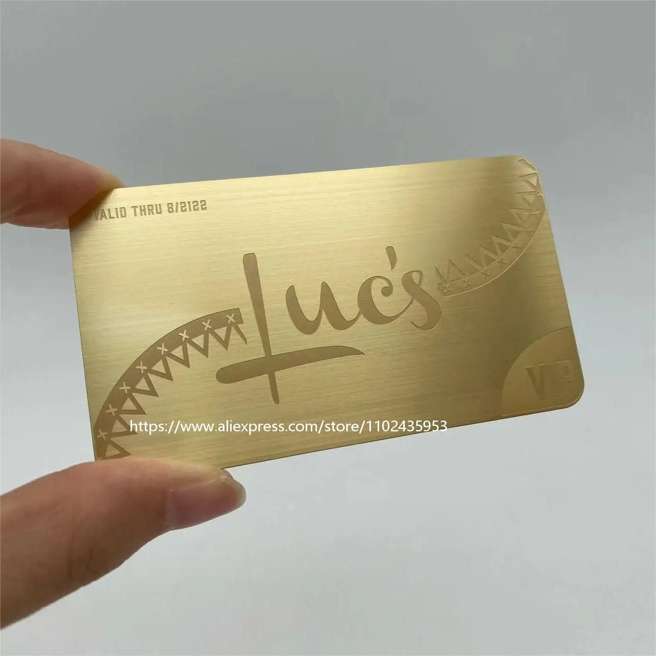 

Brushed Finish Gold Metal Business Cards with Luxury Etched Effect Free Custom Design Service 100% Premium Stainless Steel