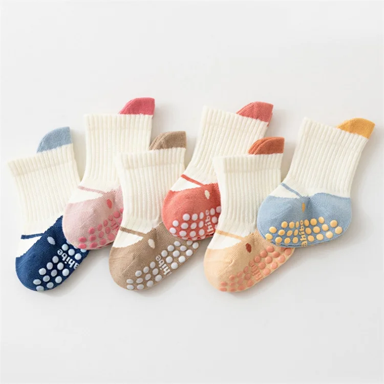 3 Paare/los kinder Socken Für Mädchen Jungen Baumwolle Weiche Kleinkind Boden Hause Socken Für Baby Elegante Mode Kinder Socke anti-slip Neue – Detail 7