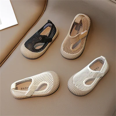 Children\'s net surface breathable soft sole comfortable casual sandals, boys and girls 2024 summer new casual sports sandals