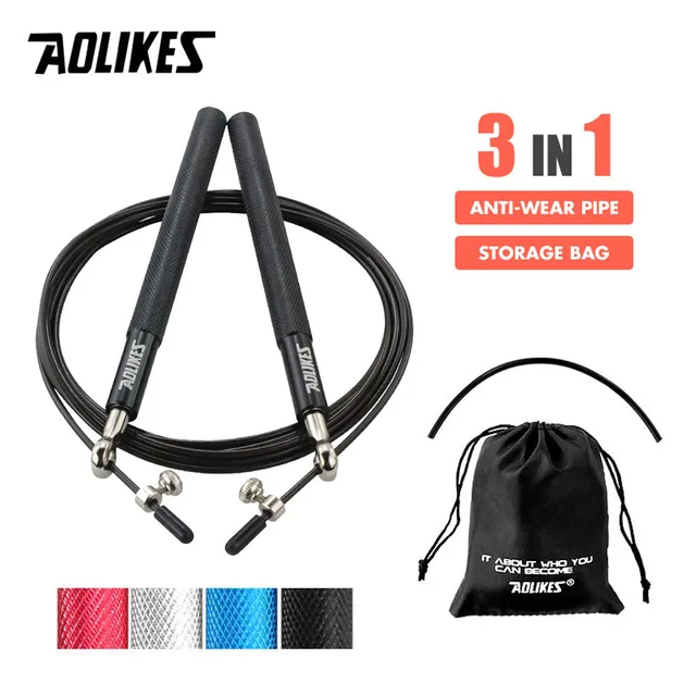 AOLIKES Crossfit skakanka profesjonalne łożysko prędkości pomijanie Fitness trening sprzęt treningowy MMA boks ćwiczenia w domu