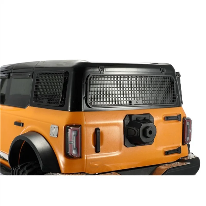 B78B-Door Hinge Tailgate Door Cover For Traxxas TRX4 2021 Ford Bronco 1/10 RC Cawler Car Upgrade Parts Accessories (Silver)