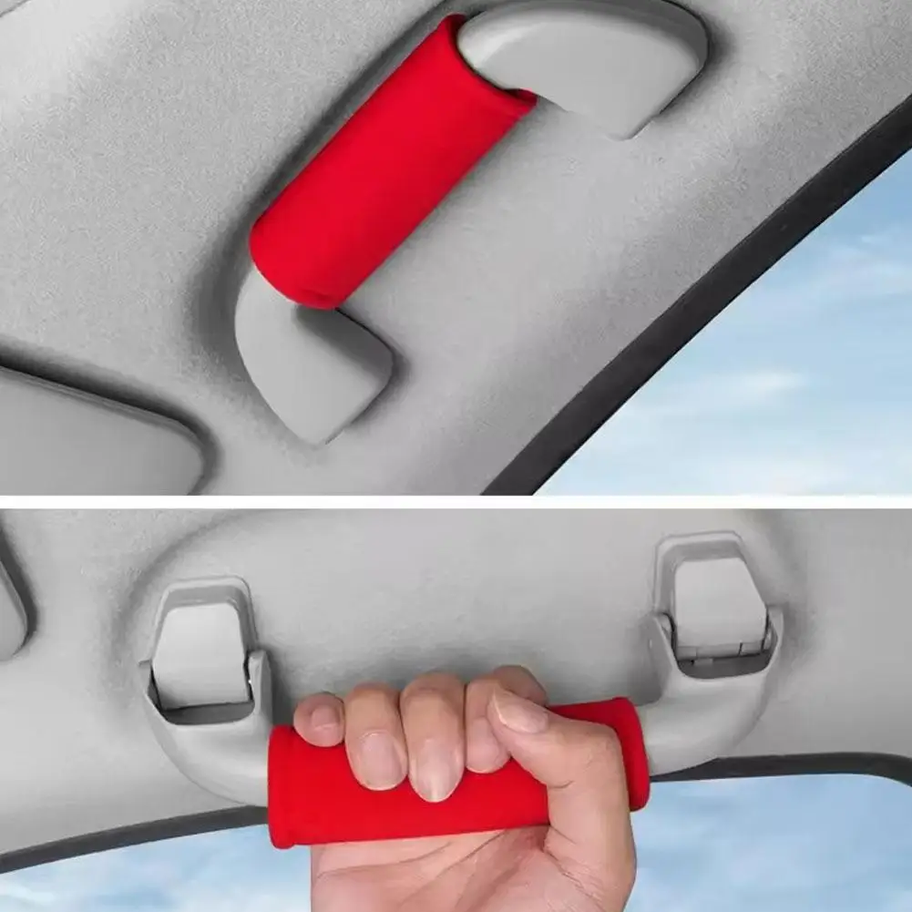 

Защитный чехол для ручки автомобиля, салонная потолочная ручка, перчатки, замшевые аксессуары для ручки на крышу автомобиля, защитный чехол на подлокотник P4P3