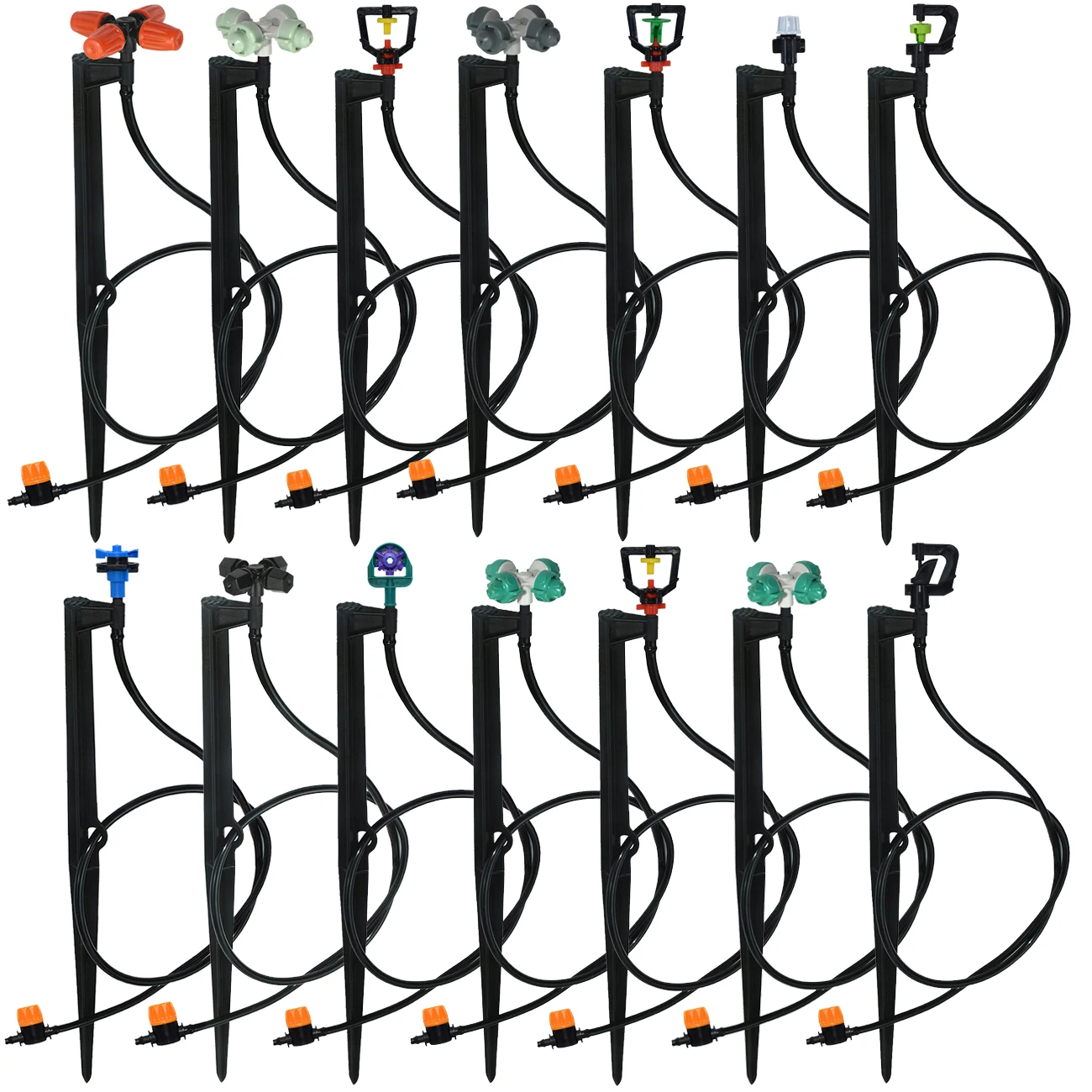 Sprcycle 1/4 \'\'dysza do zraszacza do nawadniania kropelkowego na 45cm stawka do podlewanie ogrodu zestaw do organizacji garnek warzywa trawnik