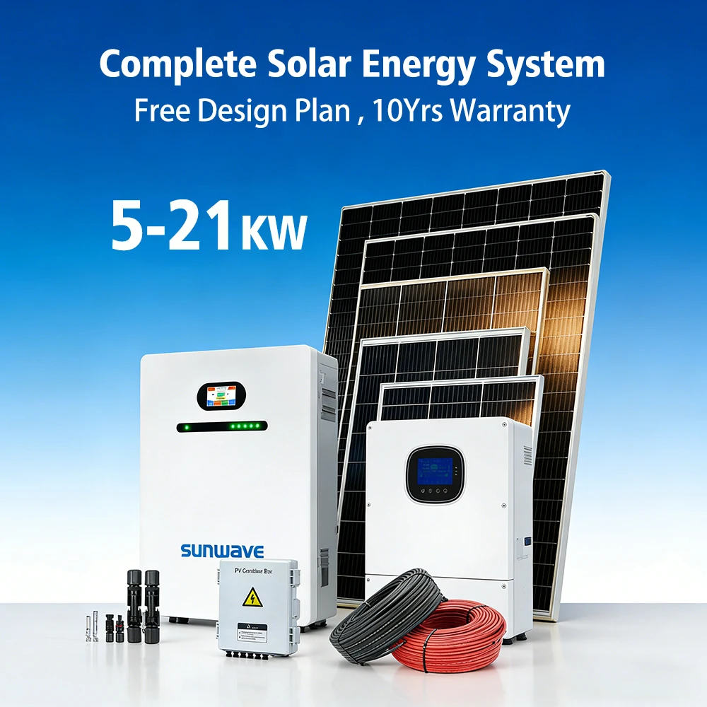 5-20KWH 48V/51.2V Wall Mounted Battery, All-in-One Hybrid LiFePO4 Home Solar Storage System